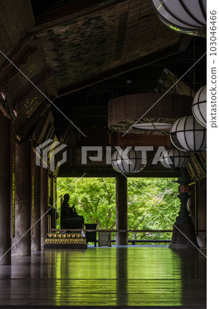 Fresh green seen from the main hall (reido) of Hasedera Temple (Hatsuse, Sakurai City, Nara Prefecture) 103046466