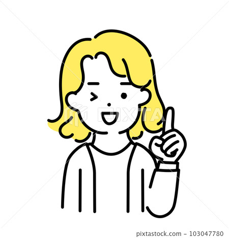 插畫系列可愛的人_中性人_指向 插畫系列可愛的人_中性人_指向 103047780