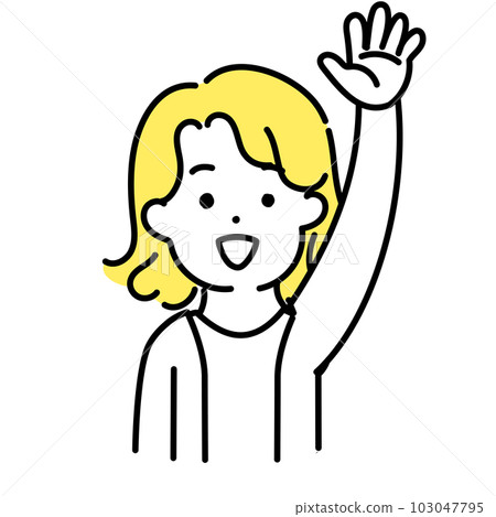 Cute person illustration series _ androgynous person _ agreement 103047795