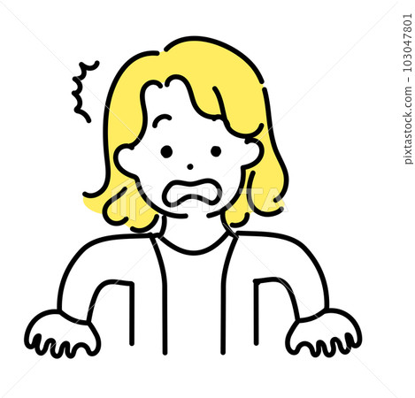 Cute person illustration series _ Neutral person _ Surprised 103047801