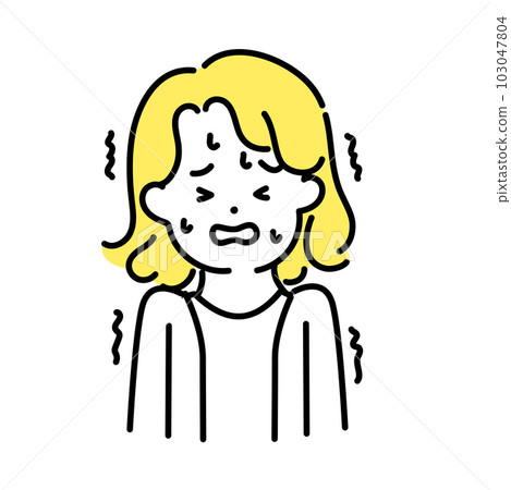 Illustration series of cute people _ androgynous people _ scary 103047804