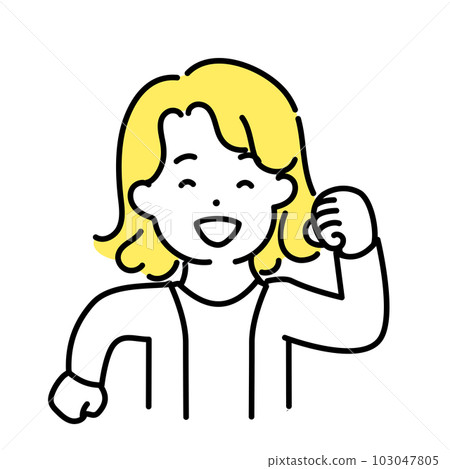 Illustration series of cute people _ Androgynous person _ Walking 103047805