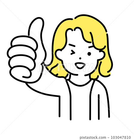 Cute person illustration series _ Neutral person _ Good 103047810