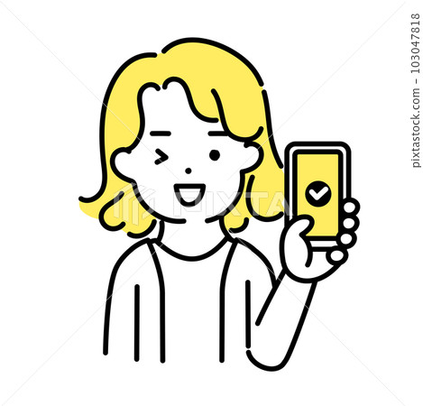 Cute person illustration series _ androgynous person _ OK 103047818