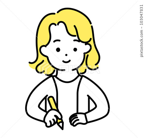 Cute person illustration series _ androgynous person _ learning 103047831