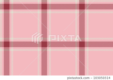 Plaid background, check seamless pattern in pink. Vector fabric texture for textile print, wrapping paper, gift card or wallpaper. 103050314