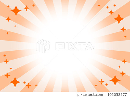 背景圖像材料，其中中心用閃閃發光的橙色濃度線照亮 103052277