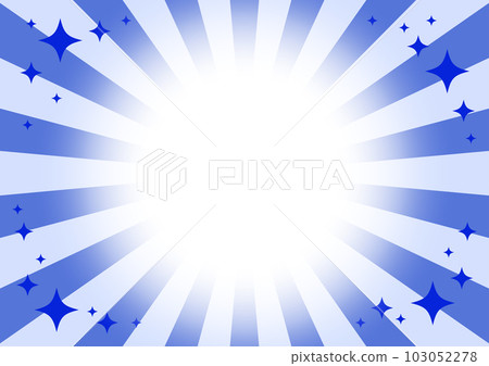 中心發光的背景圖像材料，閃光散佈在藍色濃度線上 103052278