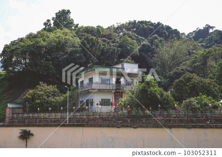the Densely built traditional village houses in Tai Po May 21 2023 the Densely built traditional village houses in Tai Po May 21 2023 103052311