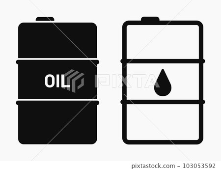 oil barrel line shape icon vector flat illustration oil barrel line shape icon vector flat illustration 103053592