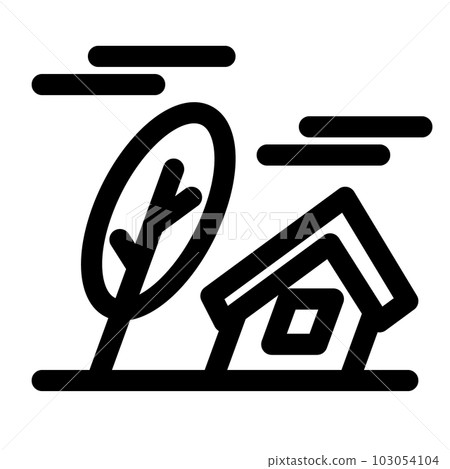 Line style icon representing disaster, typhoon Line style icon representing disaster, typhoon 103054104