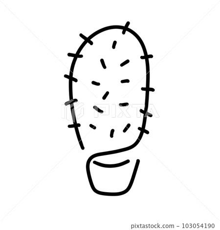 simple line cactus 103054190