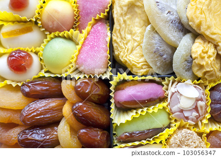Candies and dried fruits Candies and dried fruits 103056347