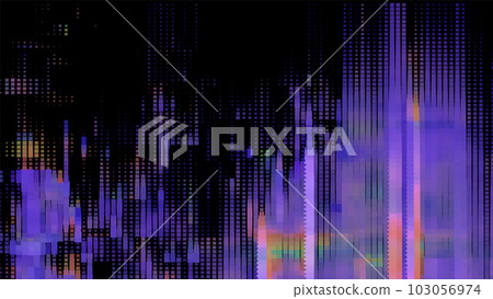 Trendy glitch pattern on dark background. Modern style vector. Abstract geometric elements Trendy glitch pattern on dark background. Modern style vector. Abstract geometric elements 103056974