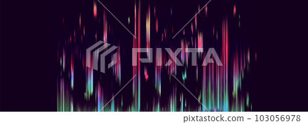 Trendy glitch pattern on dark background. Modern style vector. Abstract geometric elements 103056978