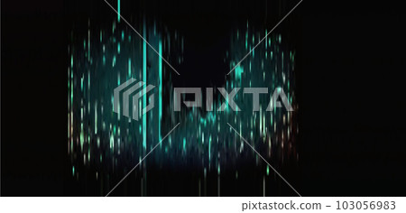 Trendy glitch pattern on dark background. Modern style vector. Abstract geometric elements Trendy glitch pattern on dark background. Modern style vector. Abstract geometric elements 103056983