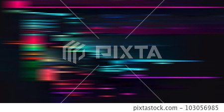 Trendy glitch pattern on dark background. Modern style vector. Abstract geometric elements Trendy glitch pattern on dark background. Modern style vector. Abstract geometric elements 103056985