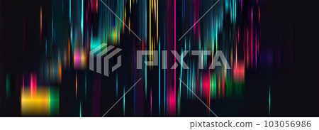 Trendy glitch pattern on dark background. Modern style vector. Abstract geometric elements Trendy glitch pattern on dark background. Modern style vector. Abstract geometric elements 103056986