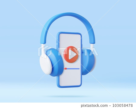 3d Headphones and Smartphone 3d Headphones and Smartphone 103058478