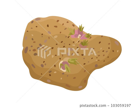Potato. Imperfect vegetable. Vector isolated illustration. Realness concept. 103059197