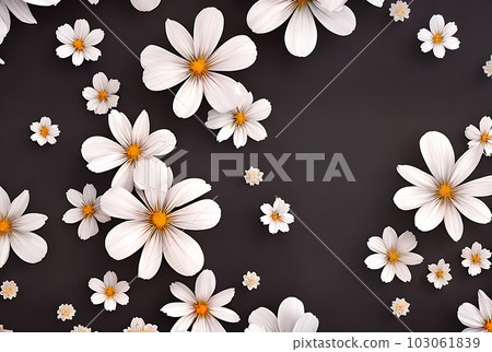 Abstract floral 3D garden with shadows. Abstract floral 3D garden with shadows. 103061839