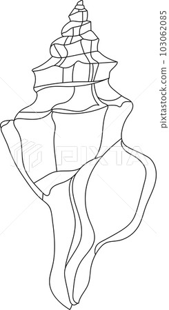 Seashells illustration in a set of silhouette vector graphics 103062085