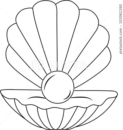 SeaSeashells illustration in a set of silhouette vector graphicsshells illustration in a set of silhouette vector graphics 103062260