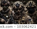 US Army Special Forces Group soldier. Neural network AI generated art 103062421