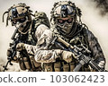 US Army Special Forces Group soldier. Neural network AI generated art 103062423