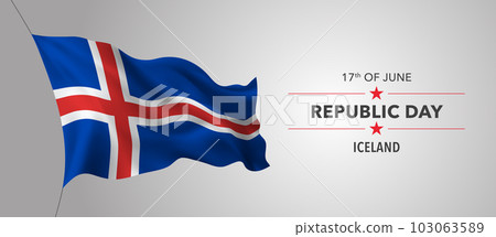 Iceland republic day greeting card, banner with template text vector illustration Iceland republic day greeting card, banner with template text vector illustration 103063589