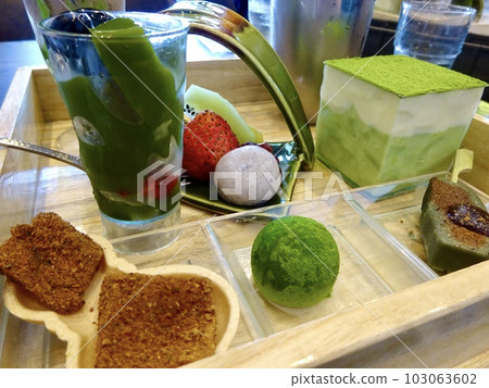 Kyoto's finest sweets matcha platter Kyoto's finest sweets matcha platter 103063602