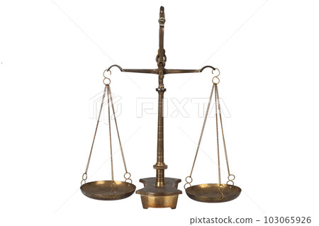 Bronze traditional balance scale. Bronze traditional balance scale. 103065926