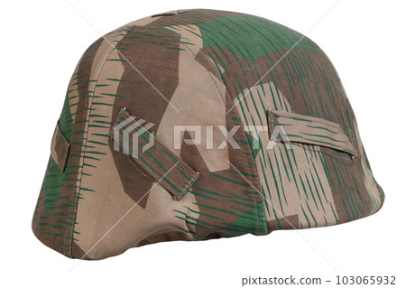 German nazi army helmet with cover, camouflage type Splinter, helmet M35, M40, M42. German nazi army helmet with cover, camouflage type Splinter, helmet M35, M40, M42. 103065932