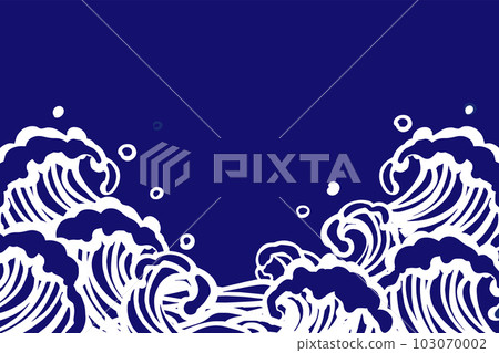 Sea wave horizontal illustration Sea wave horizontal illustration 103070002