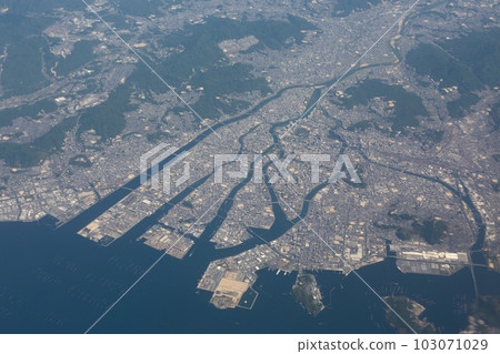 Hiroshima city aerial view 103071029