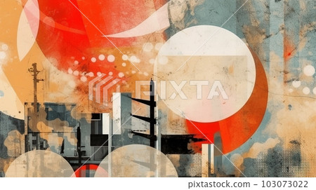 Generative AI, a collage effect for a creative and artistic website design 103073022