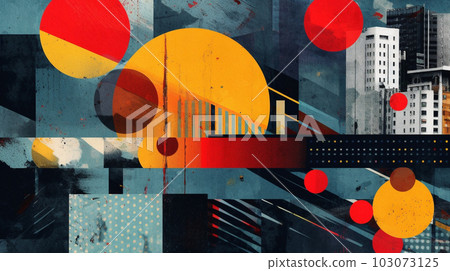Generative AI, a collage effect for a creative and artistic website design Generative AI, a collage effect for a creative and artistic website design 103073125
