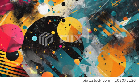 Generative AI, a collage effect for a creative and artistic website design 103073126
