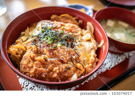 Katsudon, a Japanese rice bowl dish, Japanese-style image Katsudon, a Japanese rice bowl dish, Japanese-style image 103074057