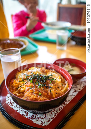 Katsudon Japanese bowl Japanese food image 103074146