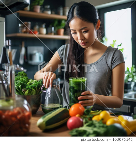 做健康減肥食品的女人 做健康減肥食品的女人 103075145