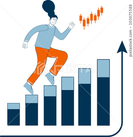 Stock Market Concept illustration isolated on white background. 103075588