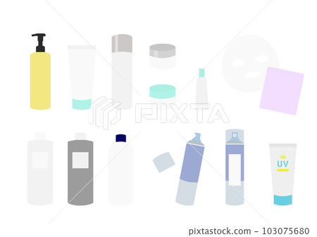 插圖集的基本化妝品化妝品 103075680