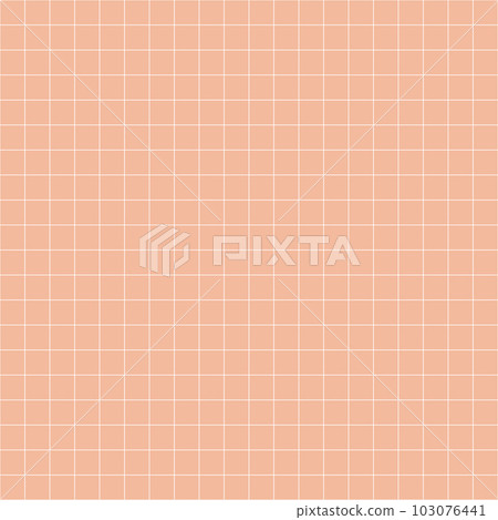 Seamless Modern Grid Checkered Square Pattern. Beige Background With White Stripes. Simple Design For Wallpaper, Fabric, Textile, Decoration. Minimalistic Print Style. Fresh And Joyful Vibrant Colors. 103076441