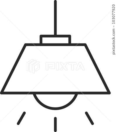 Daily necessities line drawing illustration bulb type fluorescent lamp 103077920