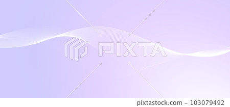 Flowing undulate lines design. Abstract smooth curved stripes template. White fluid wave on light purple background. Horizontal vector wallpaper Flowing undulate lines design. Abstract smooth curved stripes template. White fluid wave on light purple background. Horizontal vector wallpaper 103079492