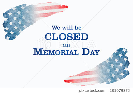 Signboard with the inscription We will be closed Signboard with the inscription We will be closed 103079873