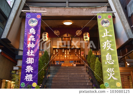 Karasumori Shrine in the evening, Tokyo Karasumori Shrine in the evening, Tokyo 103080125