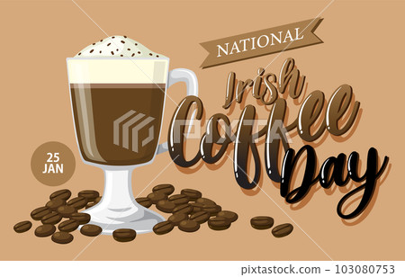 National Irish Coffee Day Banner Design 103080753