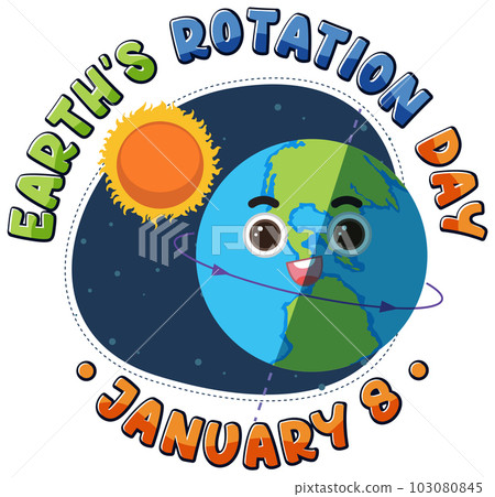 Earth Rotation Day Banner Design Earth Rotation Day Banner Design 103080845